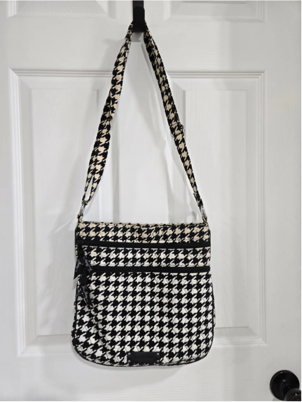 Women's Vera Bradley Crossbody Bag One Size Black White Houndstooth